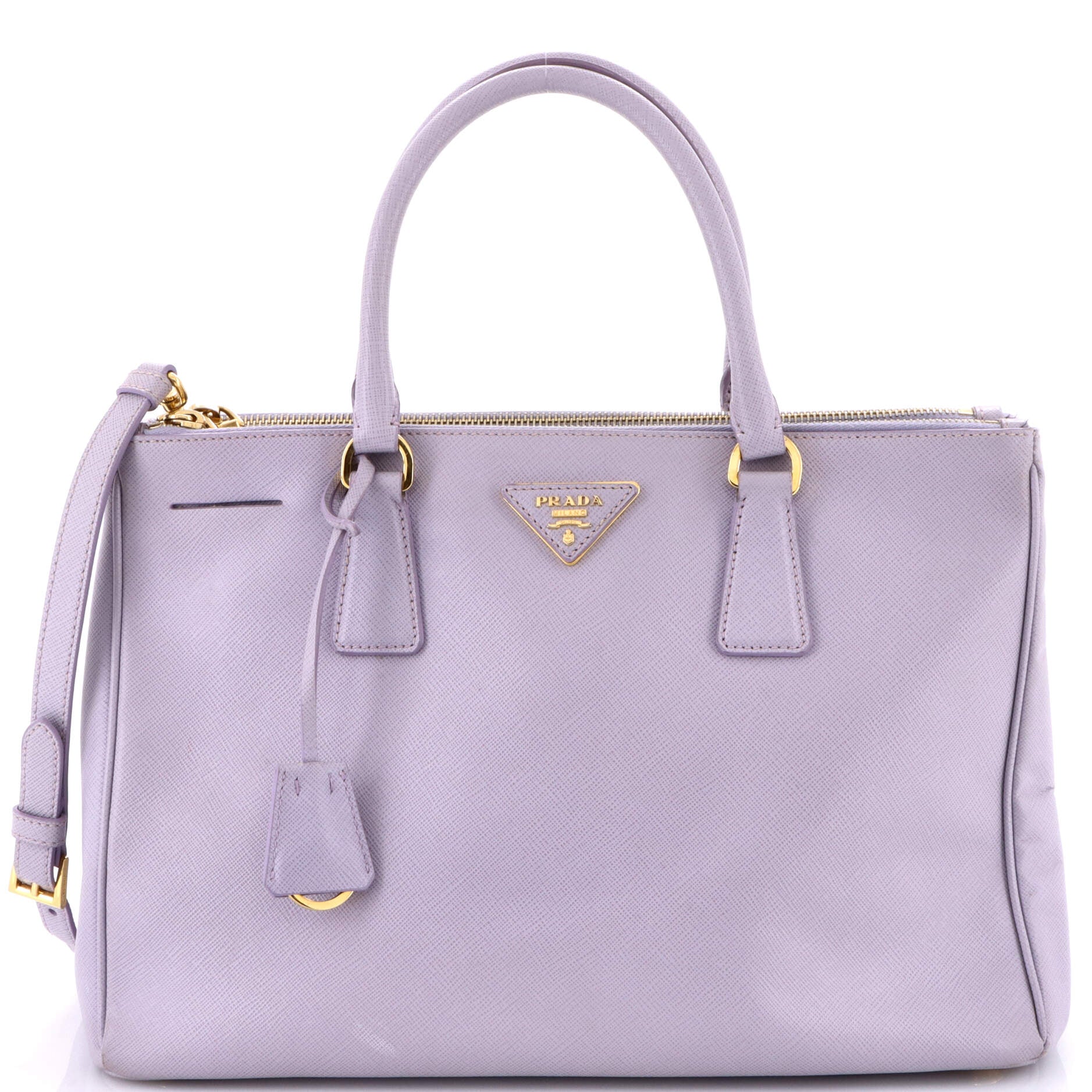 Double Zip Lux Tote Saffiano Leather Medium