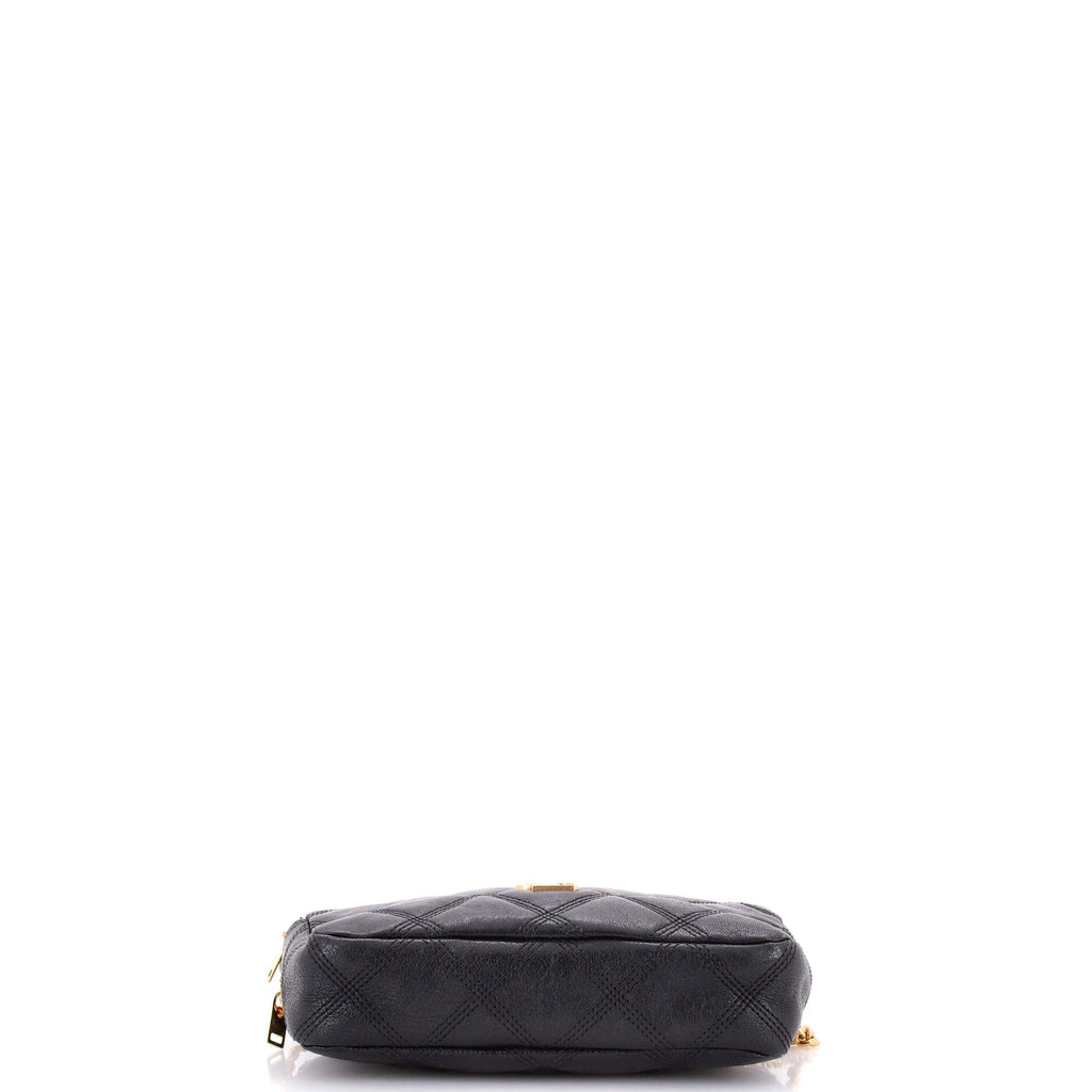 Becky Double Zip Crossbody Bag Quilted Leather Mini