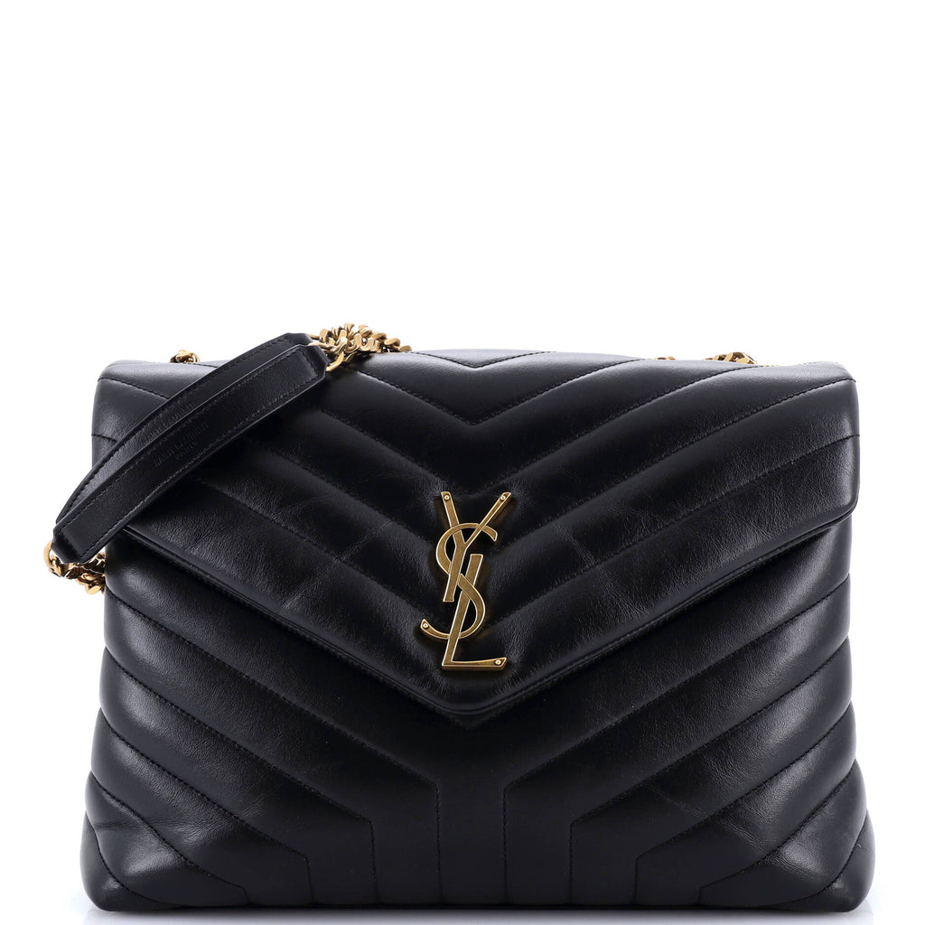Loulou Shoulder Bag Matelasse Chevron Leather Medium