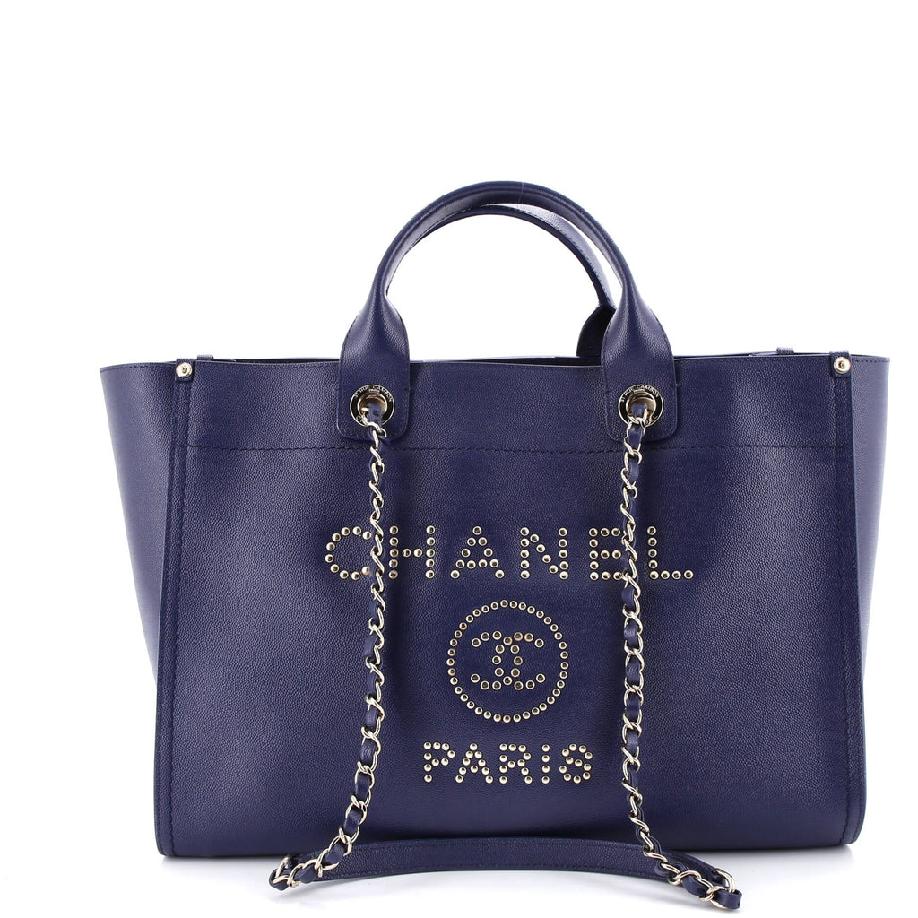 Deauville Tote Studded Caviar Medium