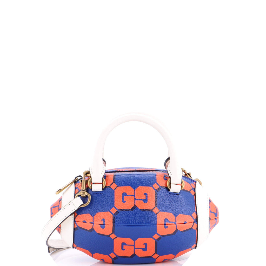 Football Top Handle Bag GG Printed Leather