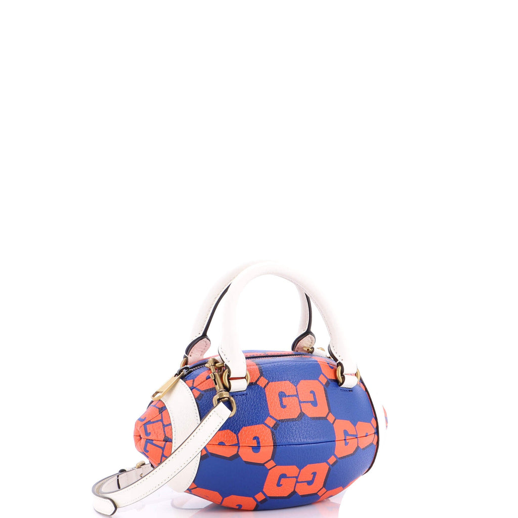 Football Top Handle Bag GG Printed Leather