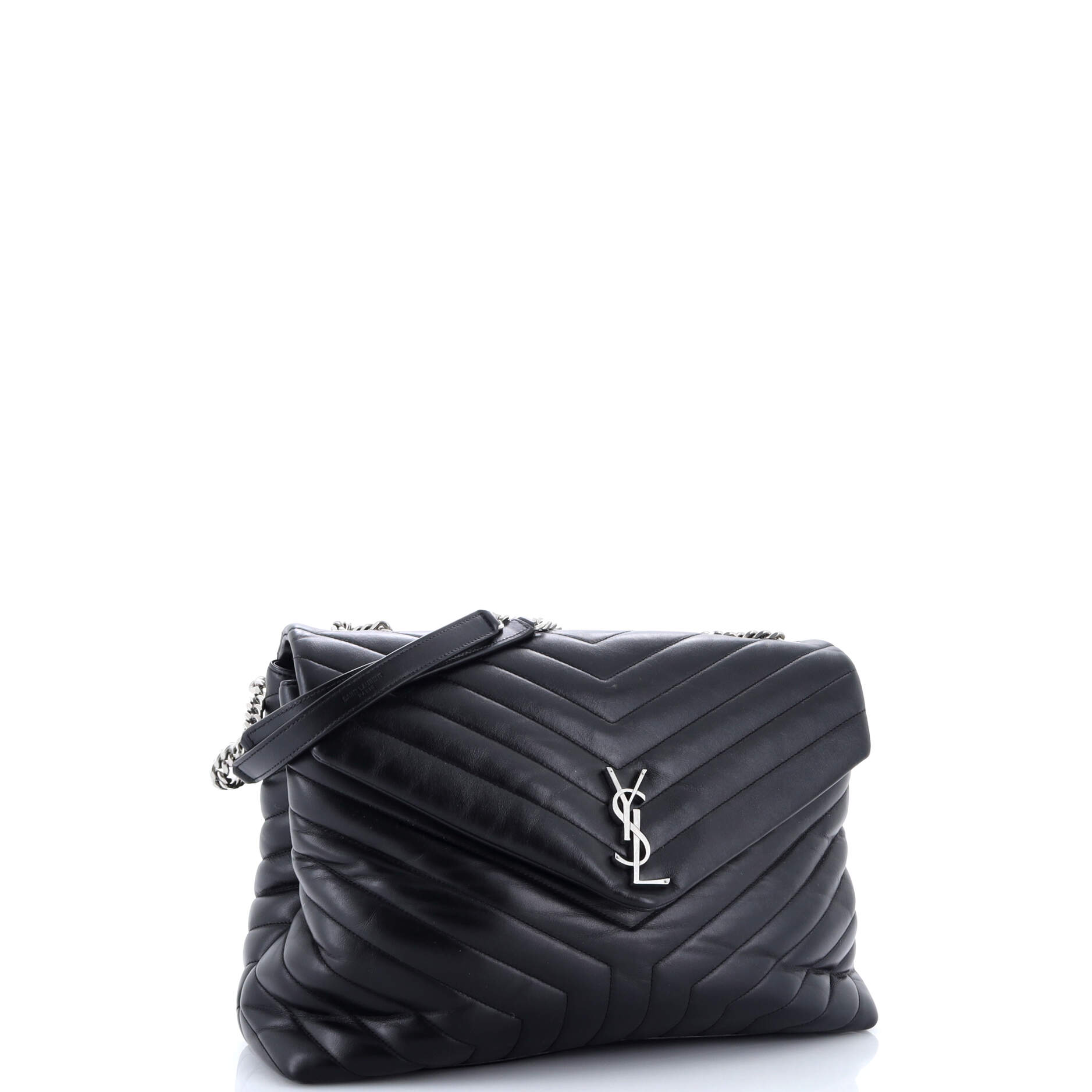 Loulou Shoulder Bag Matelasse Chevron Leather Large