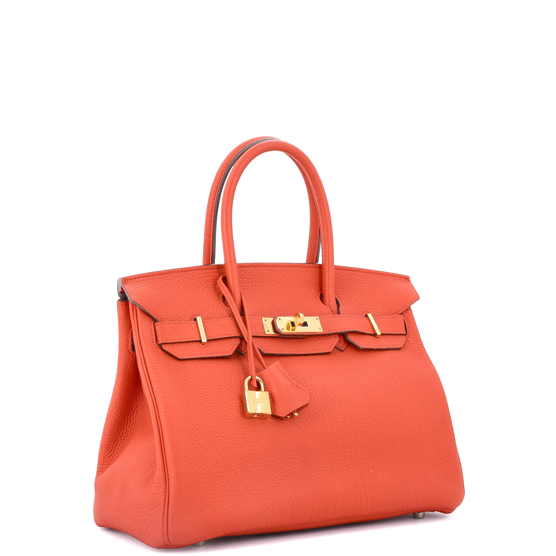 Birkin Handbag Orange Poppy Togo with Gold Hardware 30