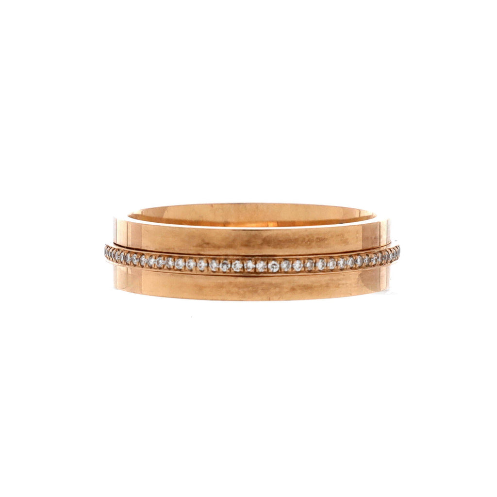 Tiffany T Ring 18K Rose Gold with Diamonds Wide