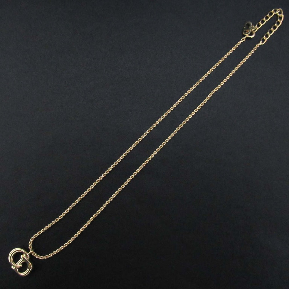Christian Dior Logo Pendant Necklace