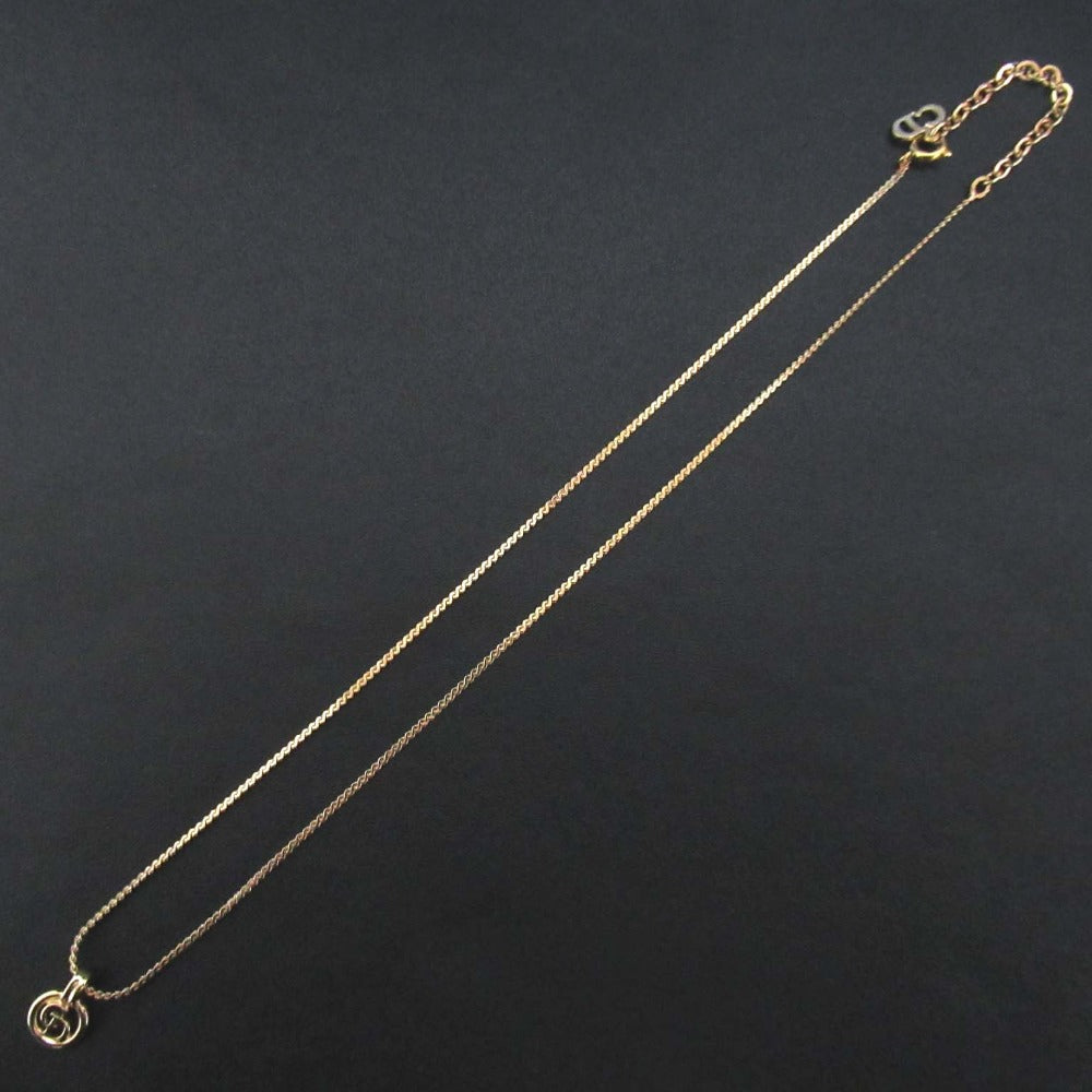 Christian Dior Logo Pendant Necklace
