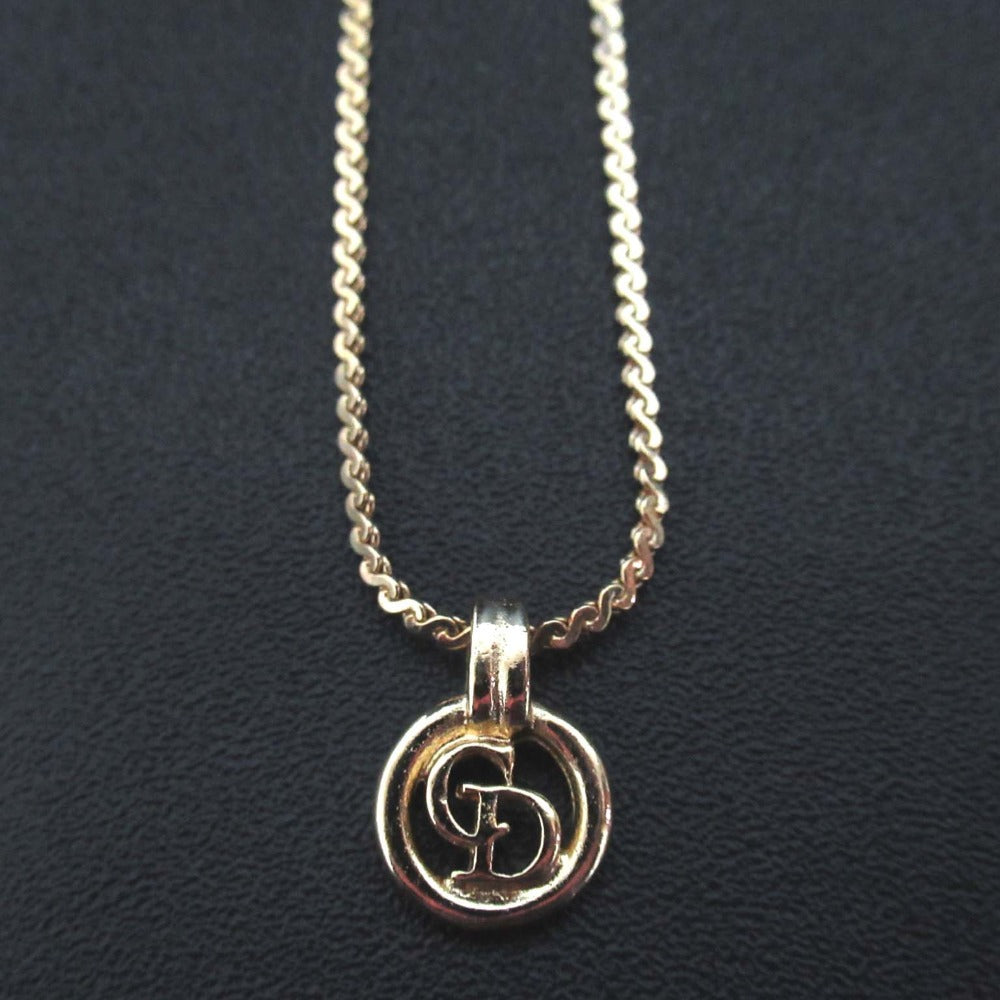 Christian Dior Logo Pendant Necklace