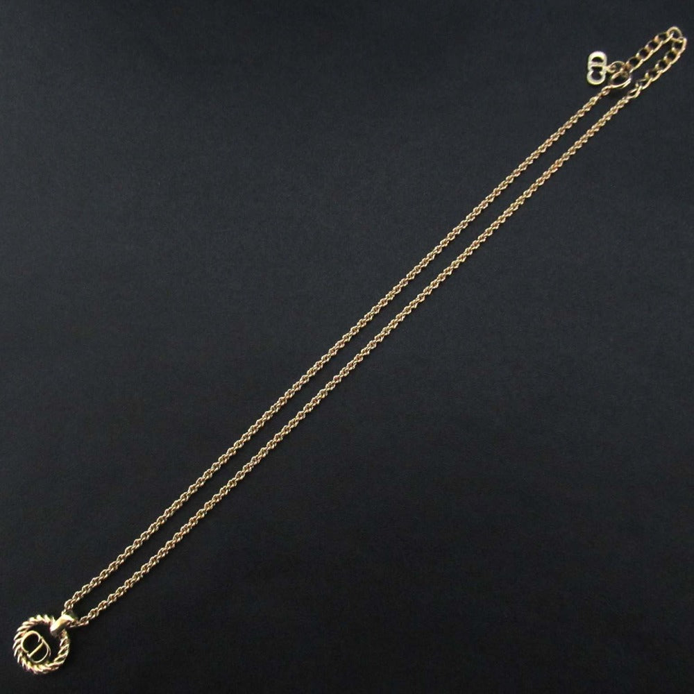 Christian Dior Logo Pendant Necklace