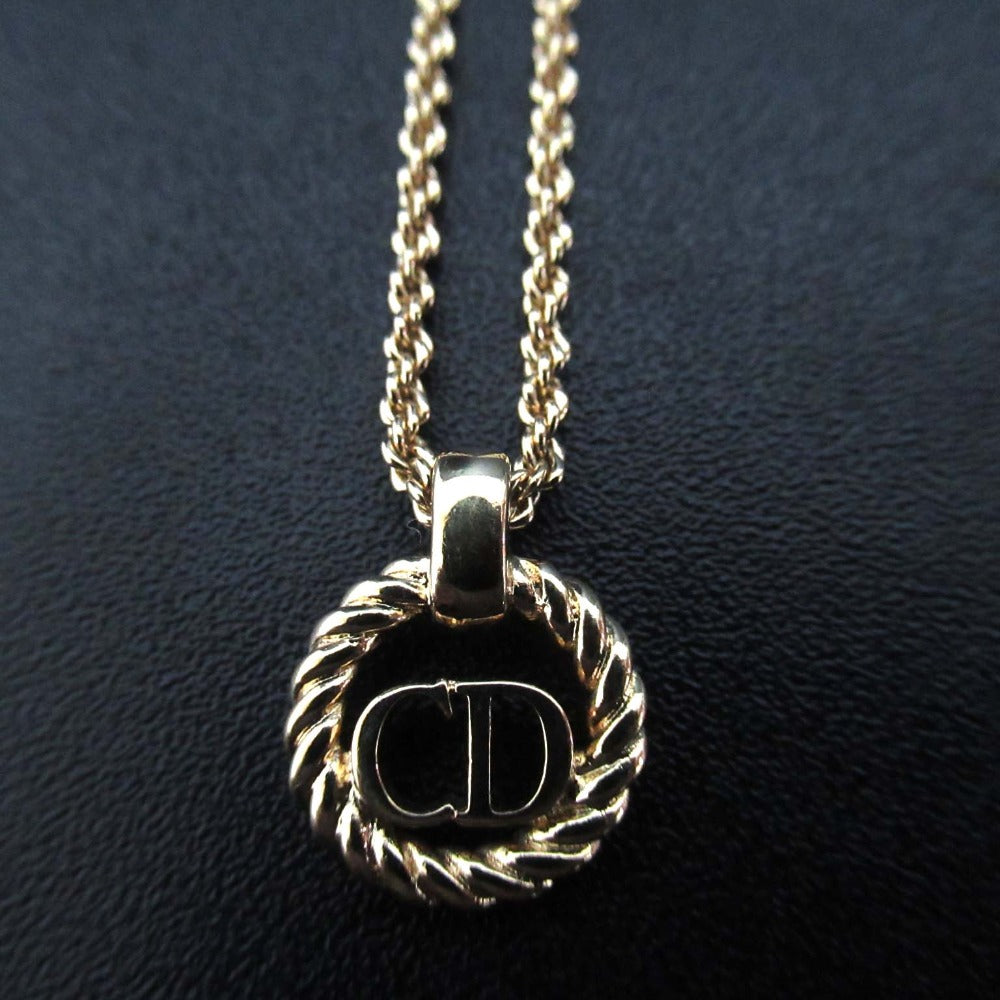 Christian Dior Logo Pendant Necklace