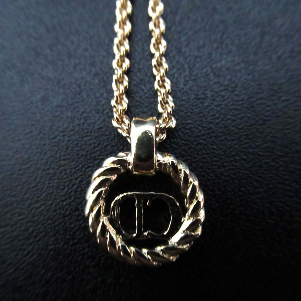 Christian Dior Logo Pendant Necklace
