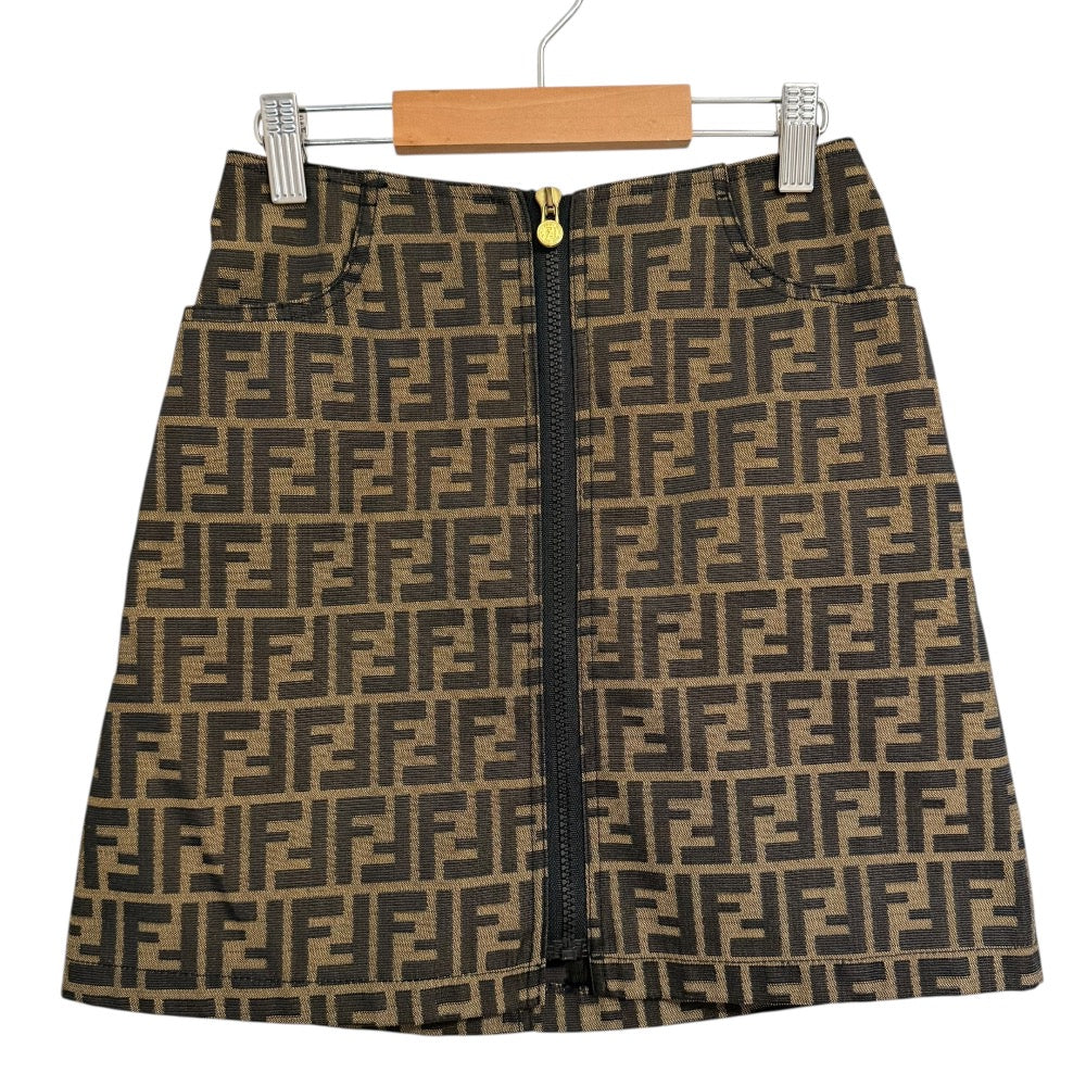 Fendi Zucca Pattern A-line Skirt