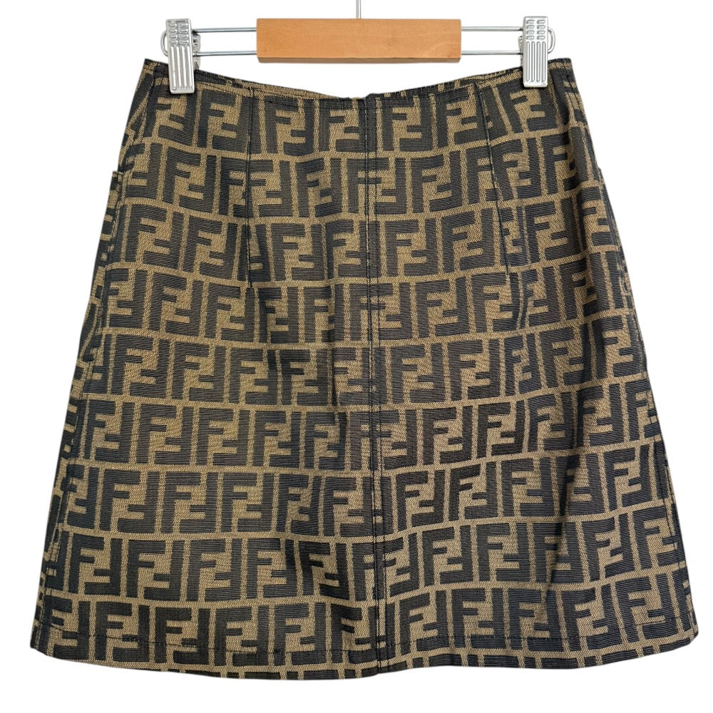 Fendi Zucca Pattern A-line Skirt