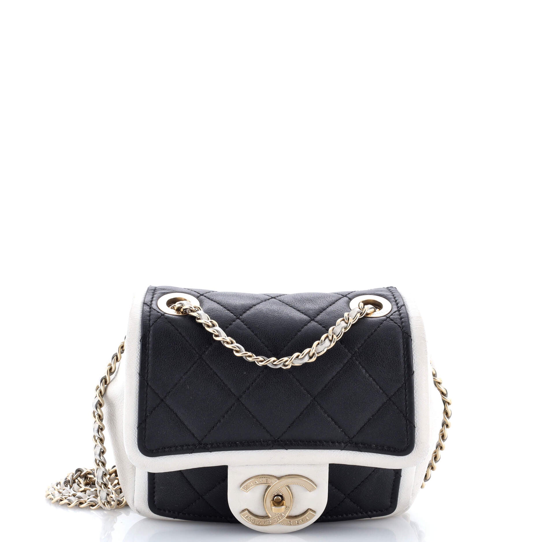 Graphic Flap Bag Quilted Calfskin Mini