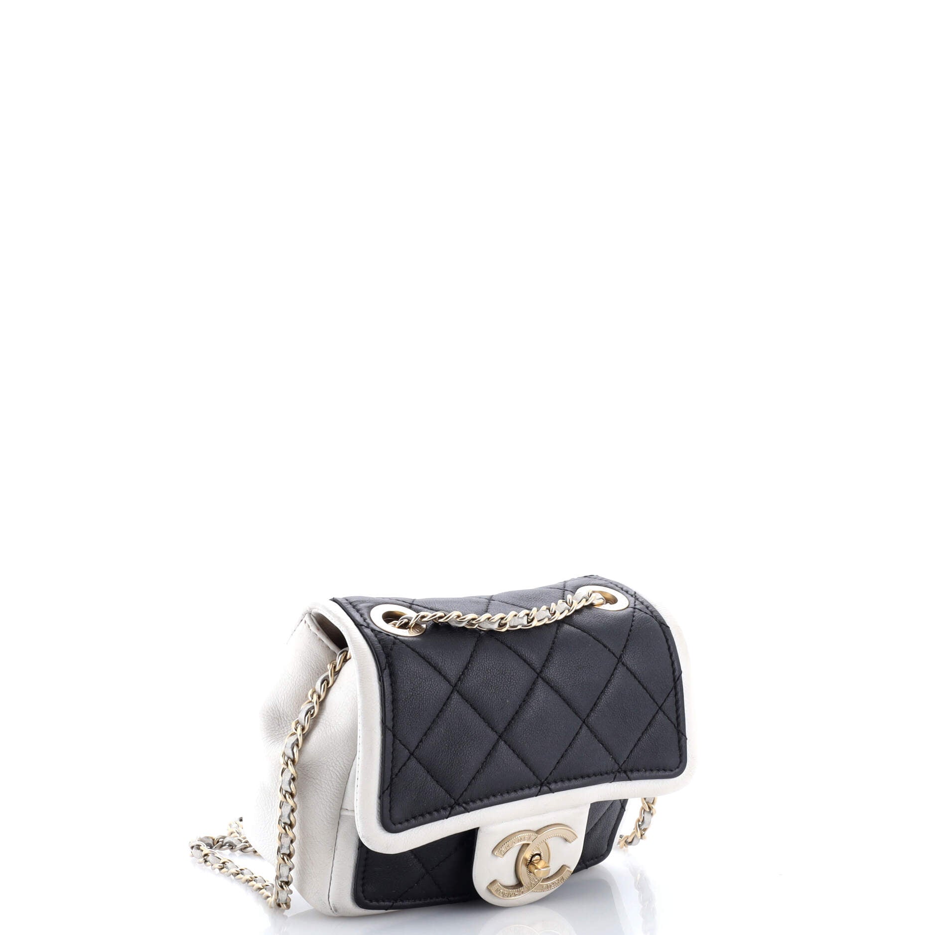 Graphic Flap Bag Quilted Calfskin Mini