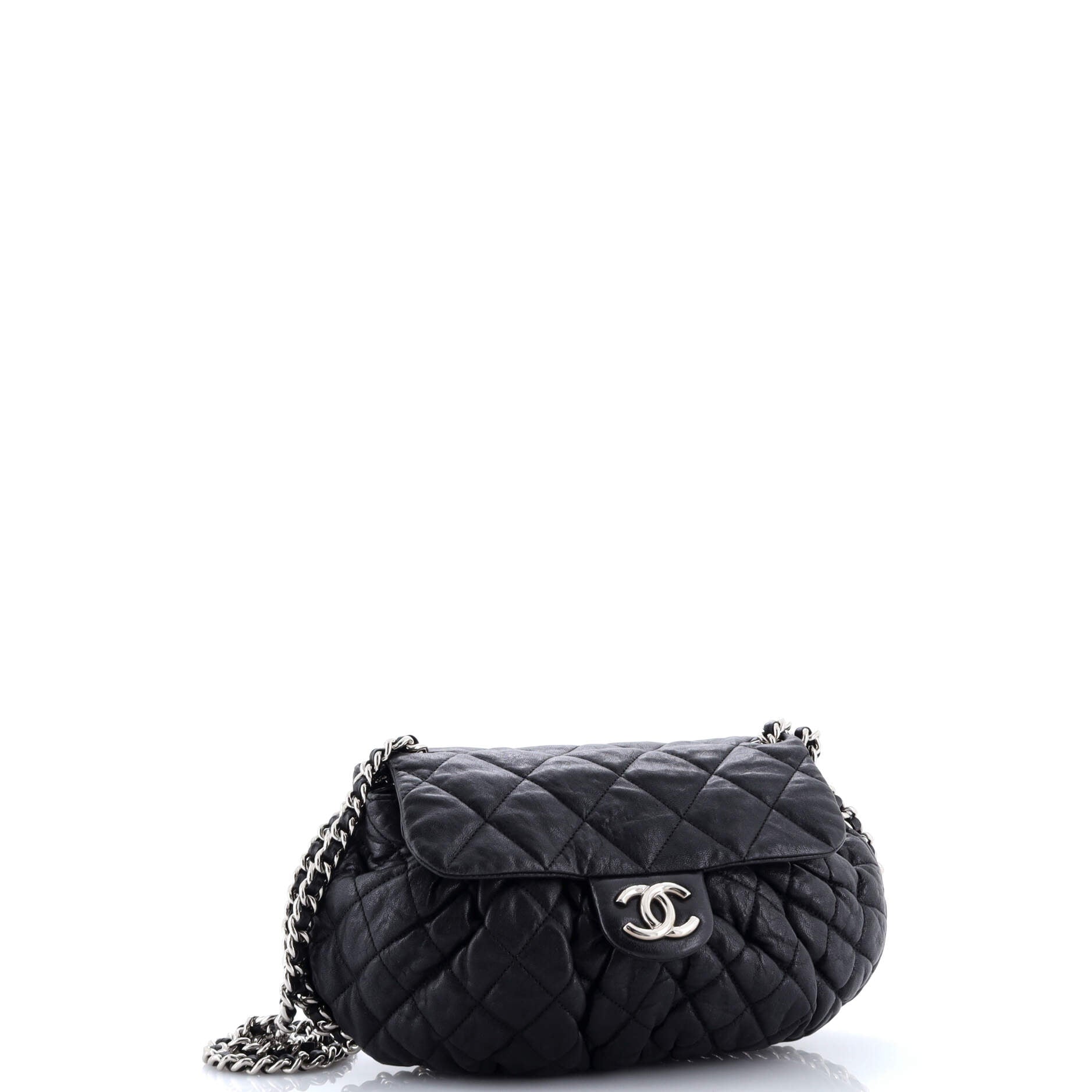 Chain Around Flap Bag Quilted Leather Medium