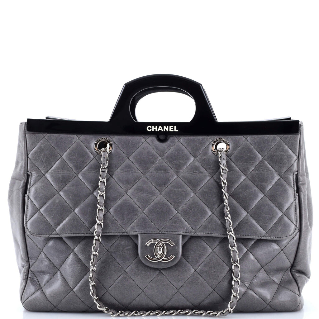 CC Delivery Tote Quilted Glazed Calfskin Large
