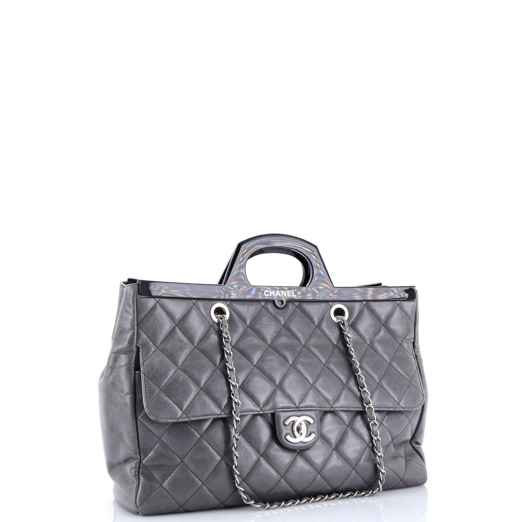 CC Delivery Tote Quilted Glazed Calfskin Large