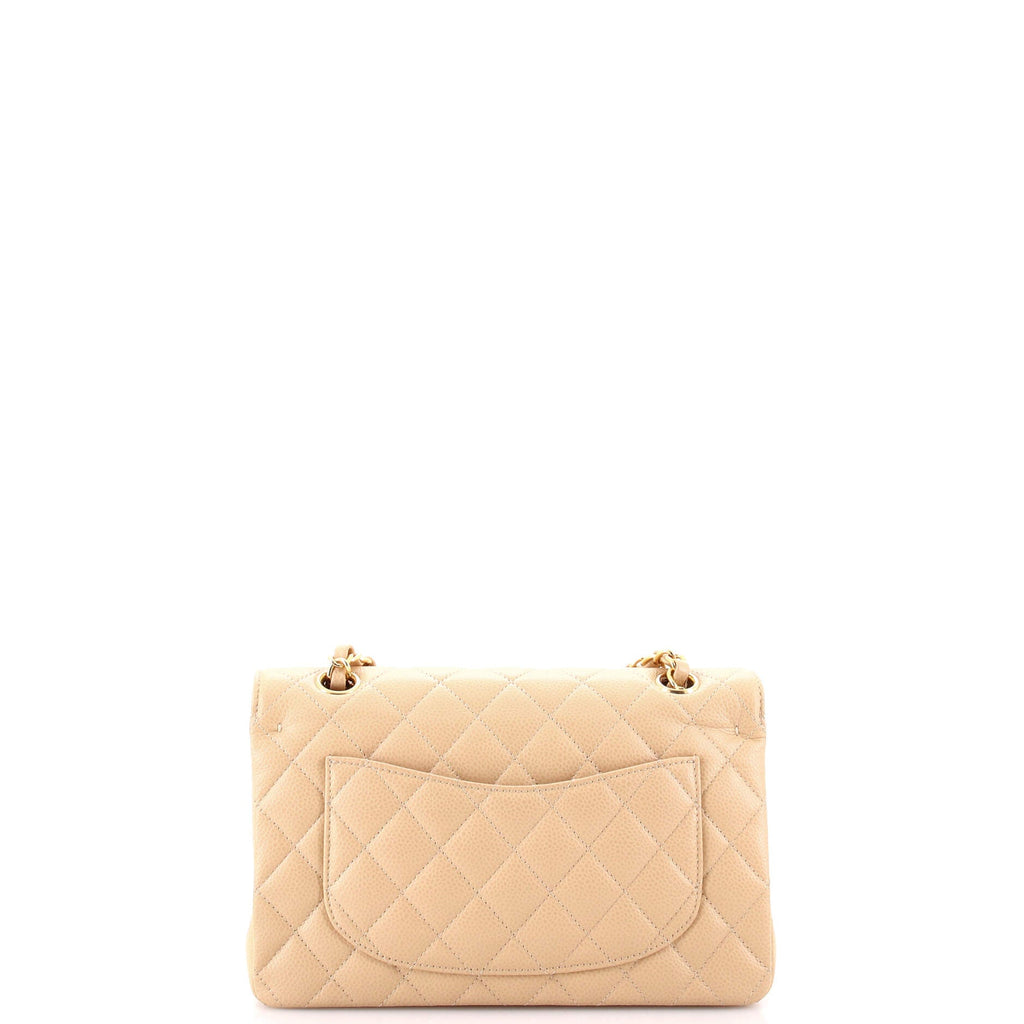 Classic Double Flap Bag Quilted Caviar Small