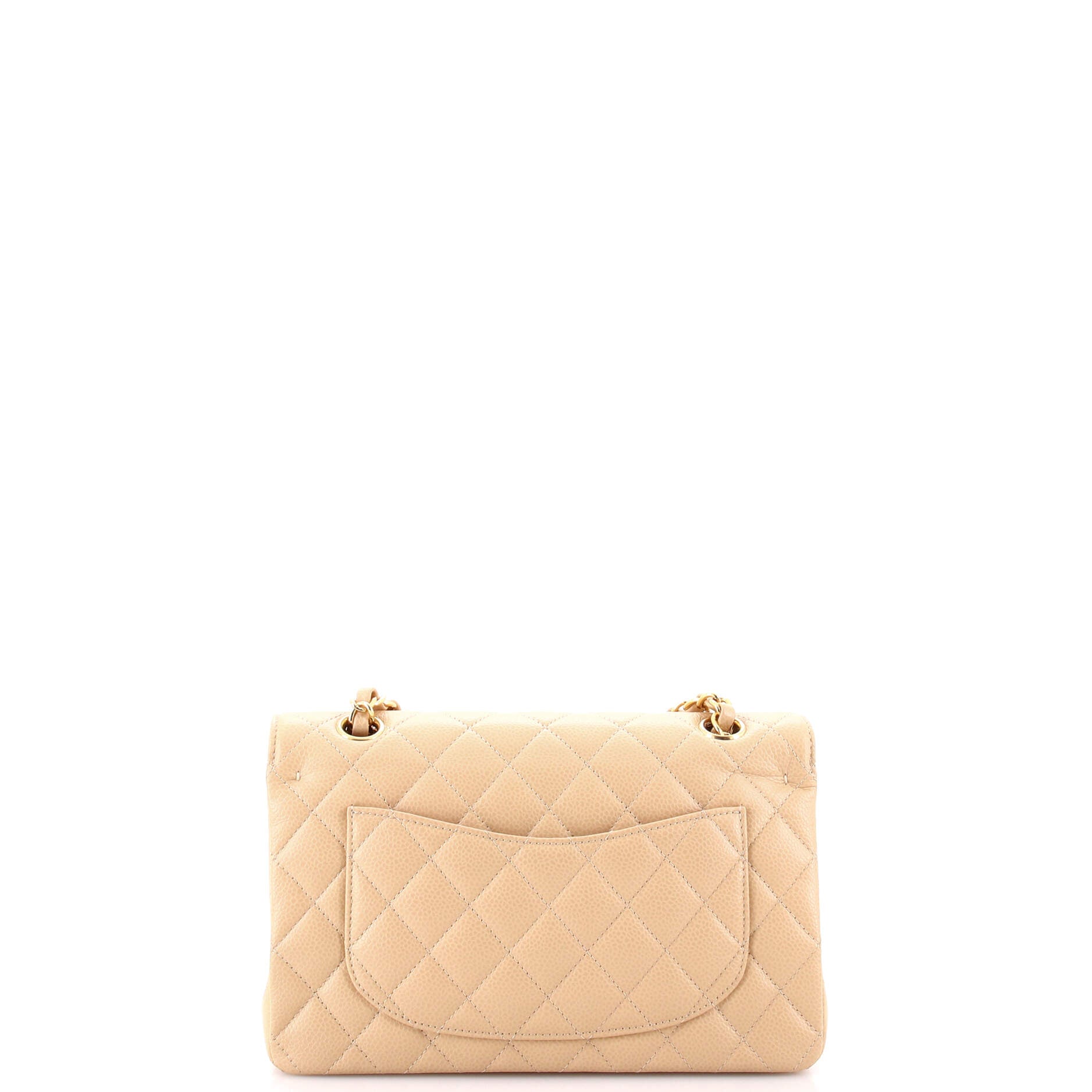 Classic Double Flap Bag Quilted Caviar Small