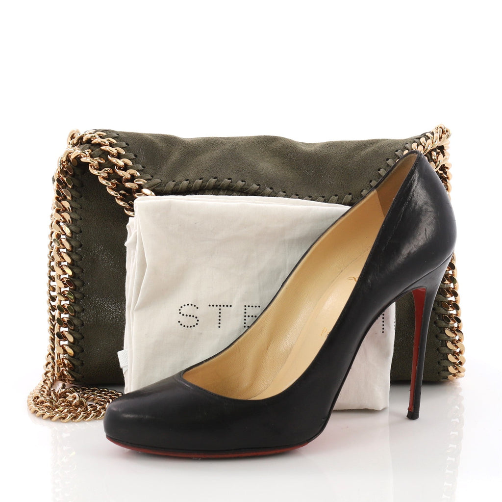 Falabella Fold Over Crossbody Bag Shaggy Deer Mini