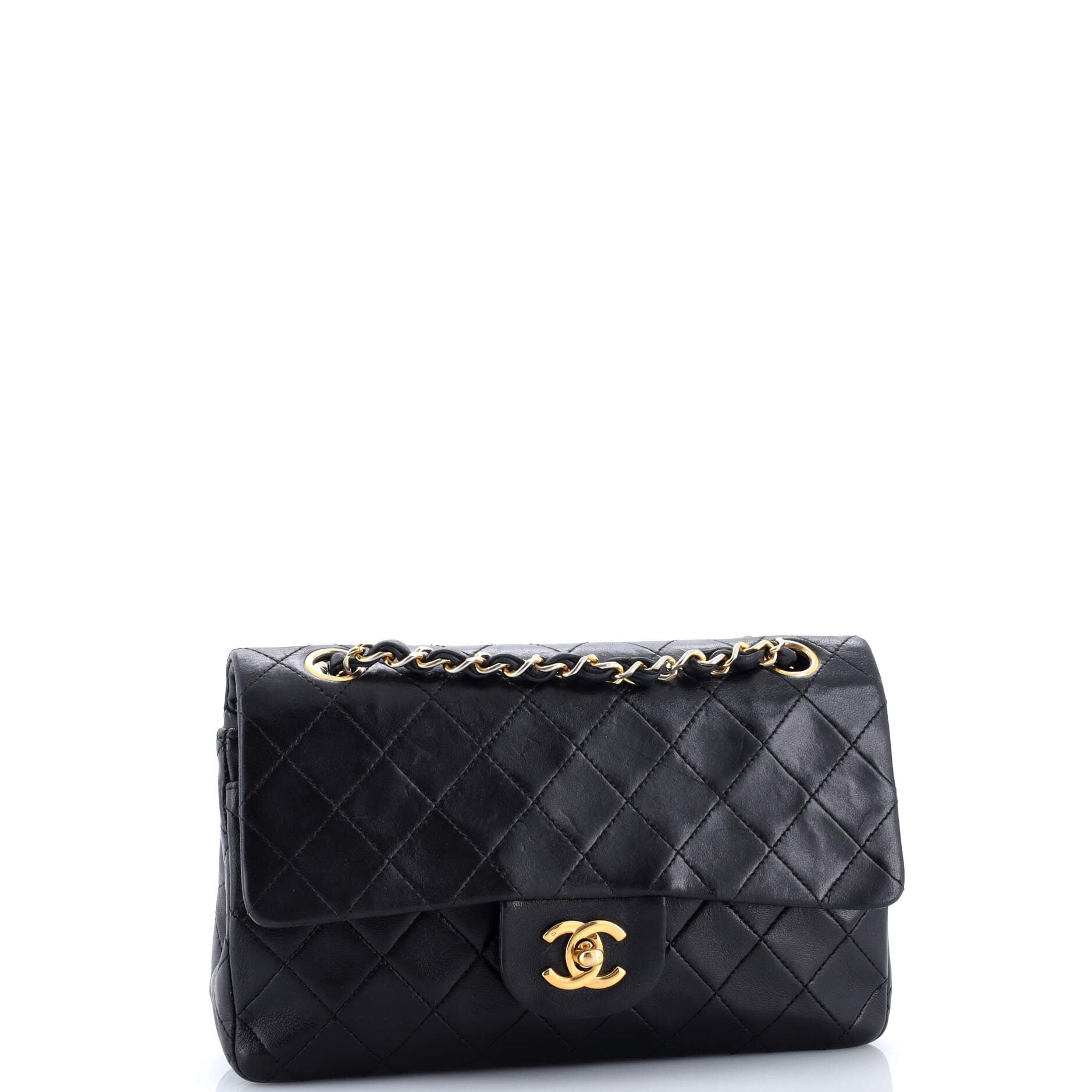 Vintage Classic Double Flap Bag Quilted Lambskin Small