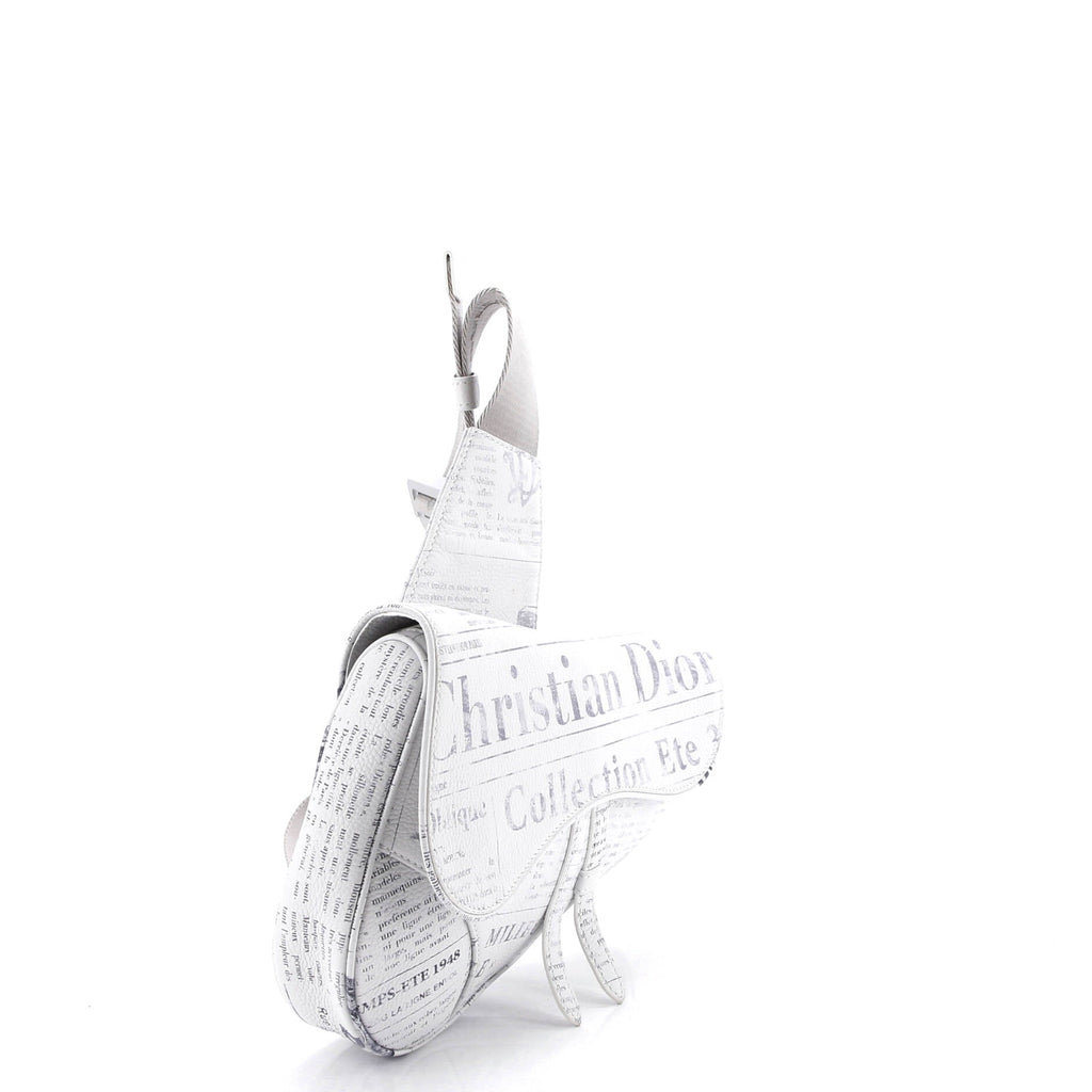 Daniel Arsham Saddle Crossbody Bag Printed Leather