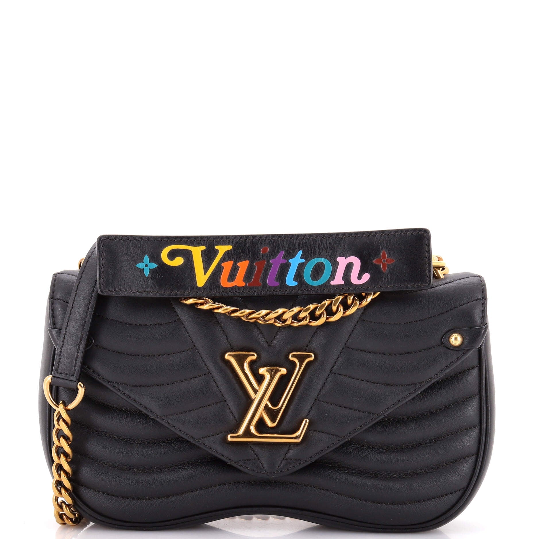 New Wave Chain Bag Quilted Leather MM