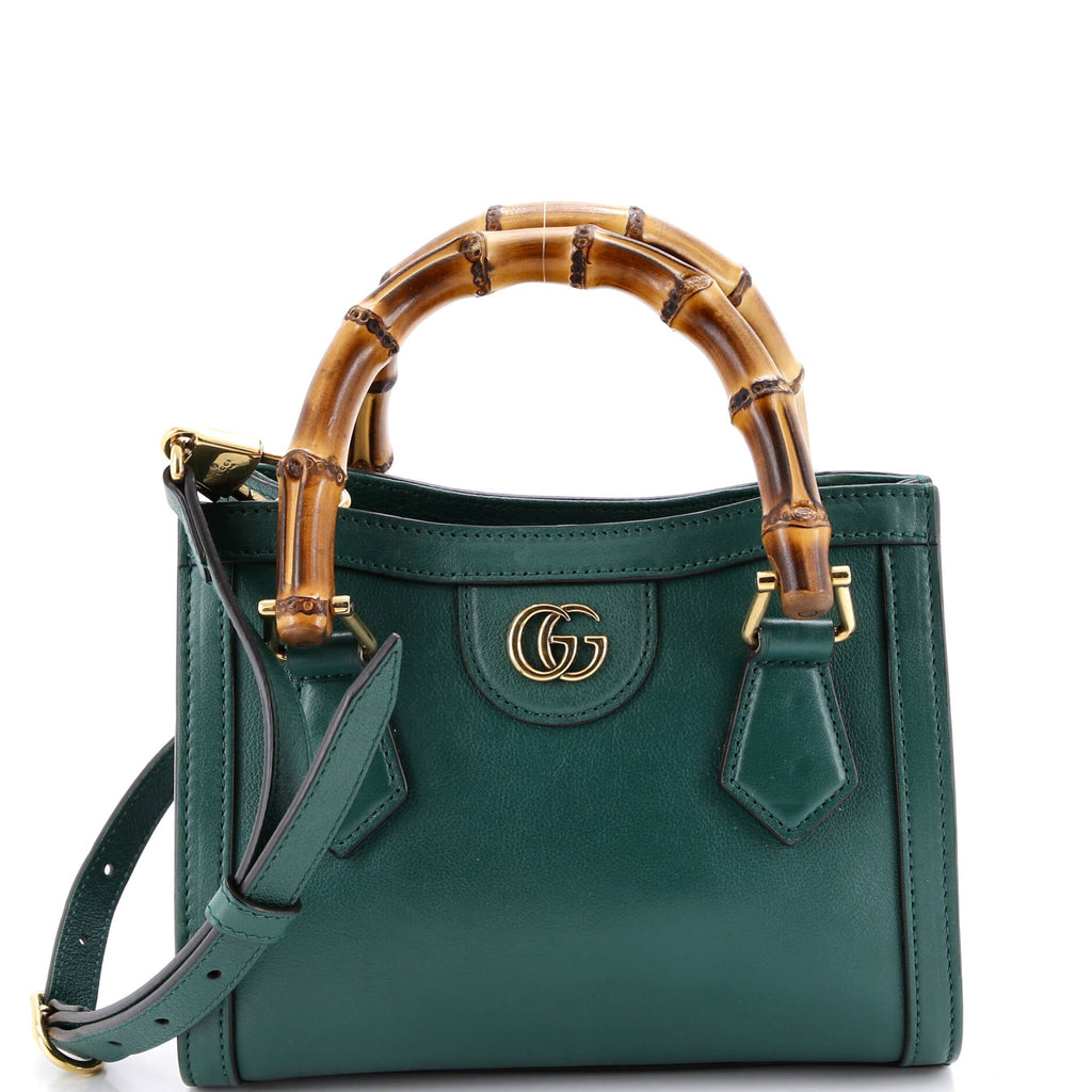 Diana NM Bamboo Handle Tote Leather Mini
