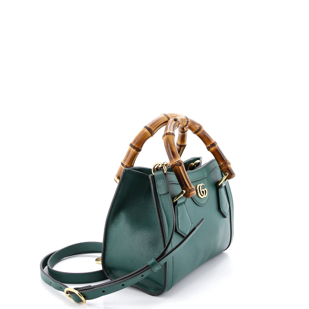 Diana NM Bamboo Handle Tote Leather Mini