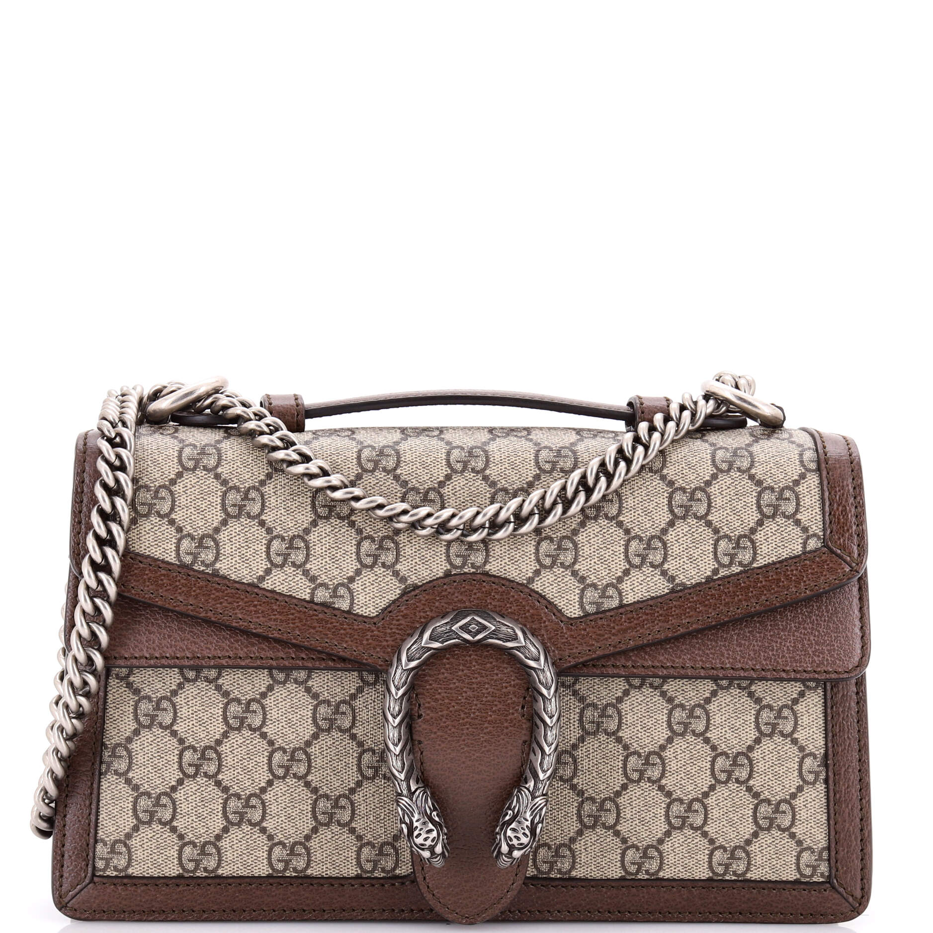 Dionysus Top Handle Chain Bag GG Coated Canvas Small