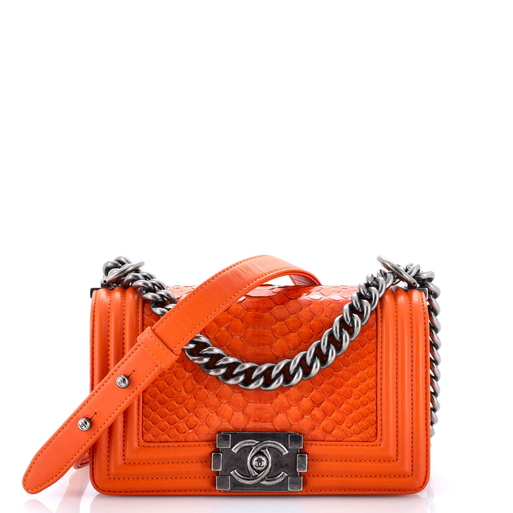 Boy Flap Bag Python Small