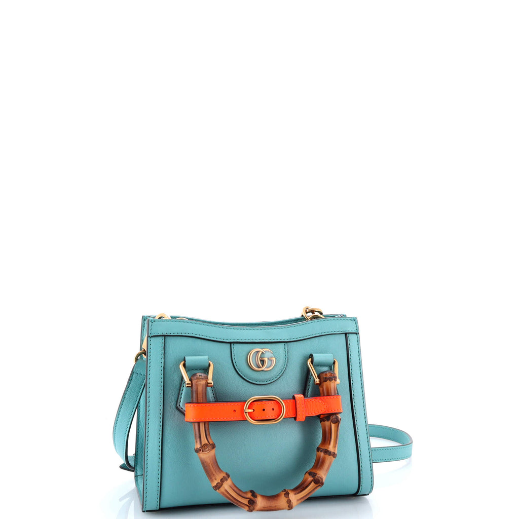 Diana NM Bamboo Handle Tote Leather Mini