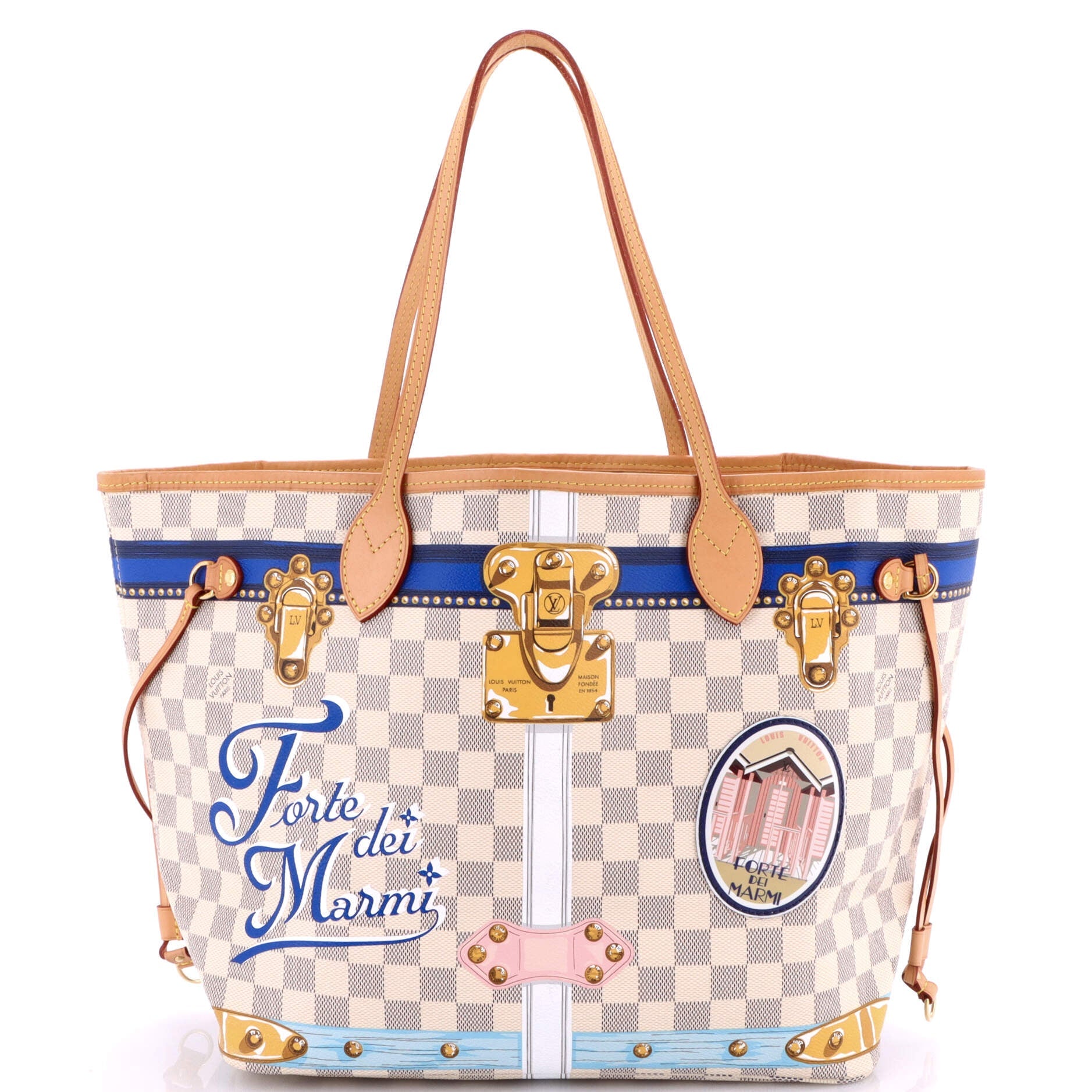 Neverfull NM Tote Limited Edition Damier Summer Trunks MM
