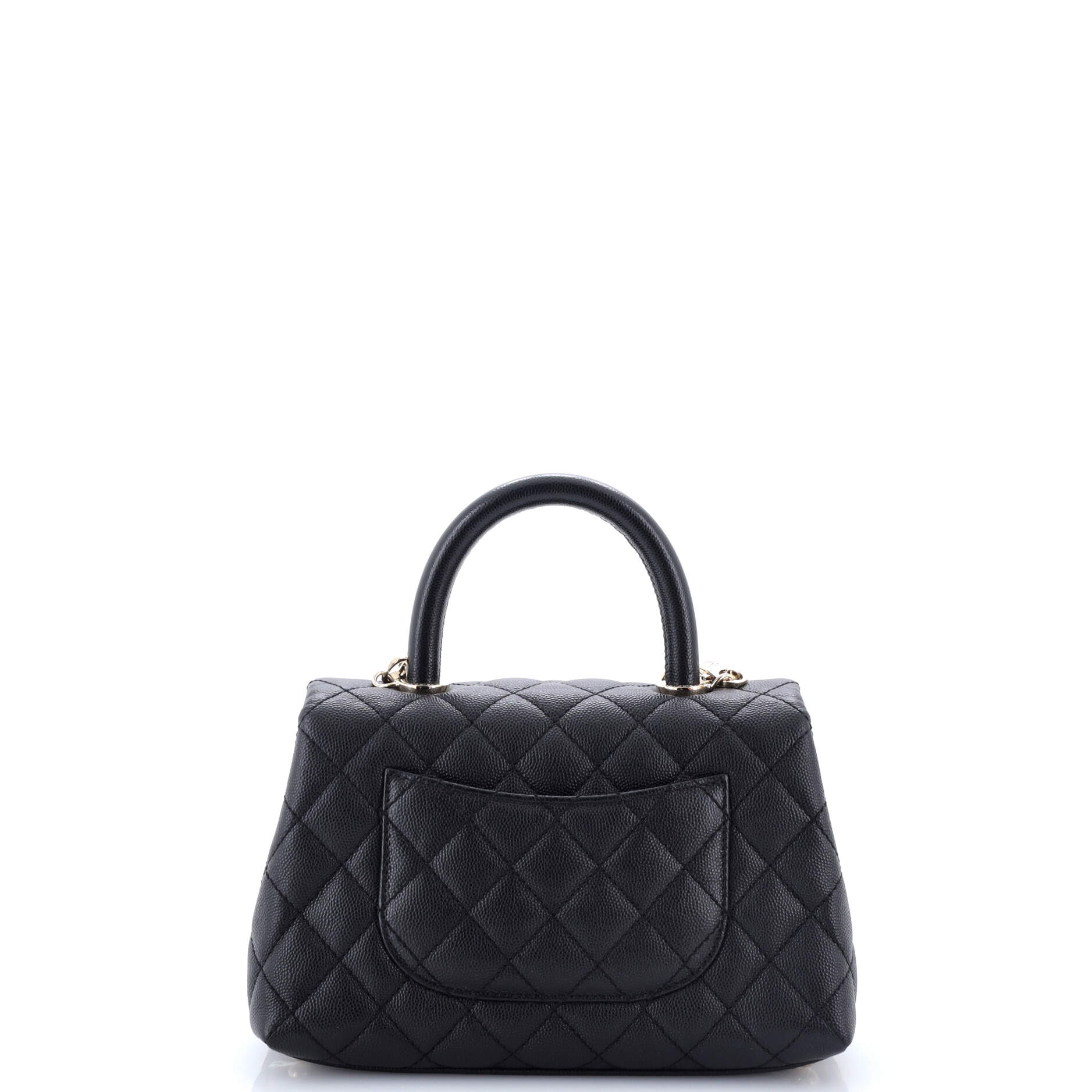 Coco Top Handle Bag Quilted Caviar Mini