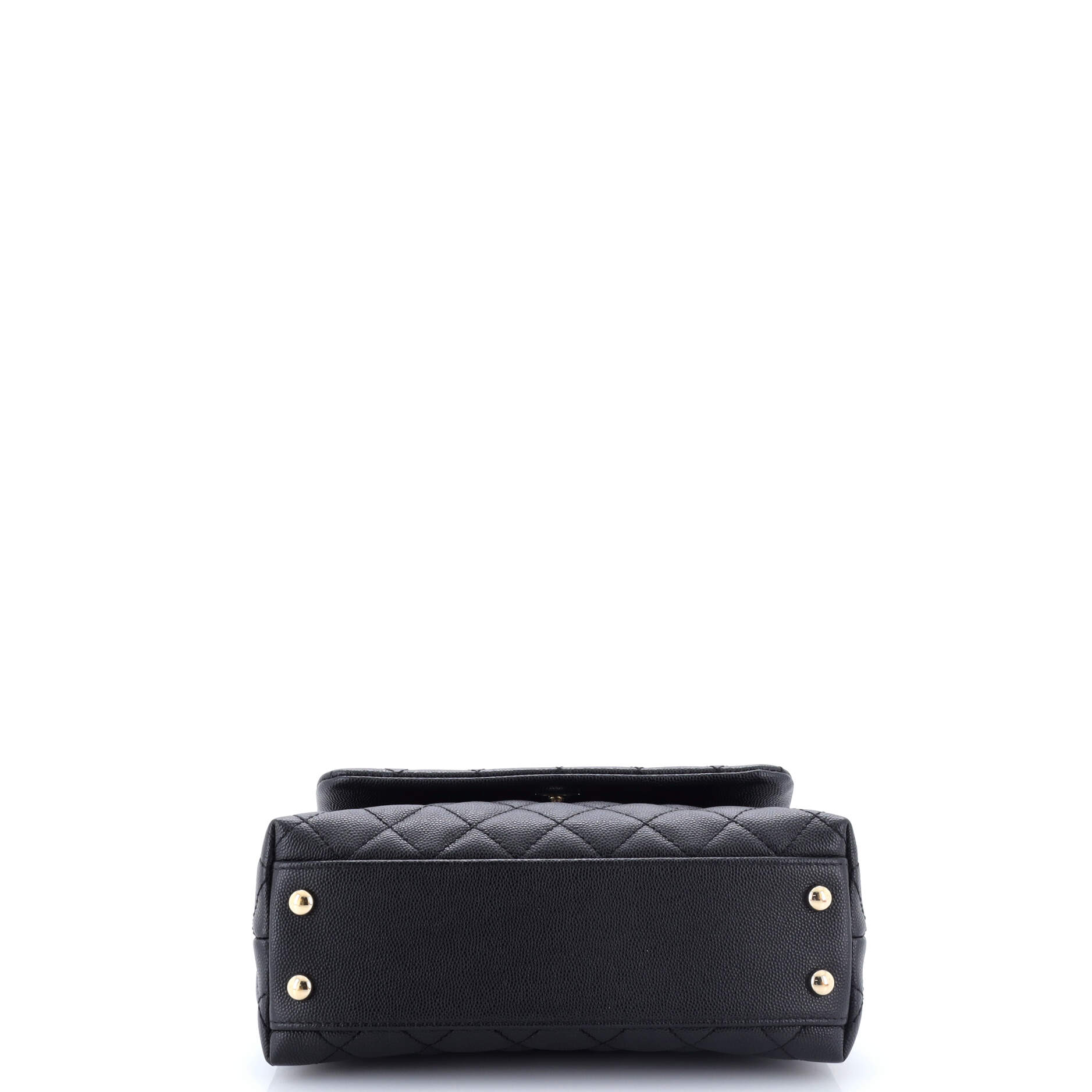 Coco Top Handle Bag Quilted Caviar Mini