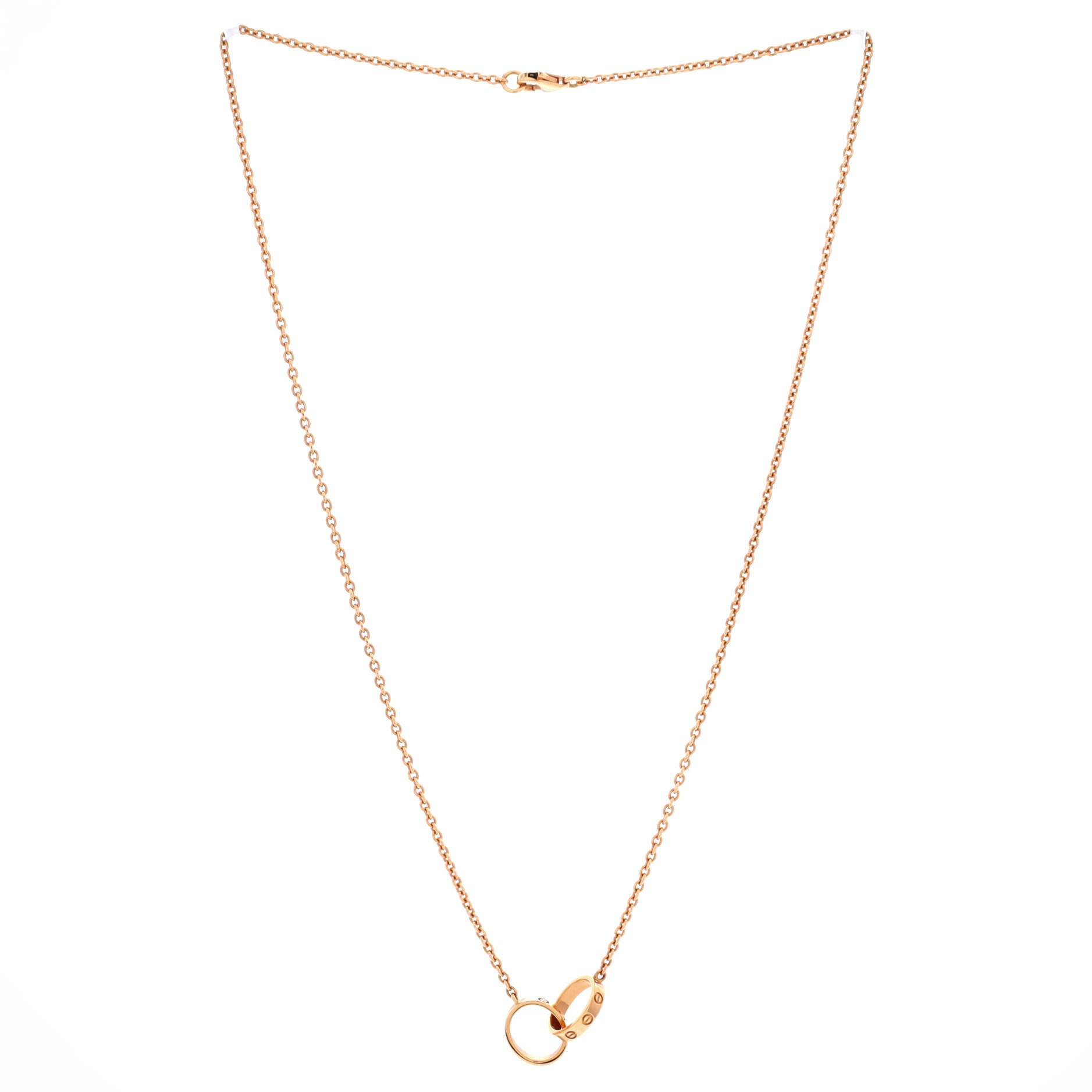 Love Interlocking Necklace 18K Rose Gold