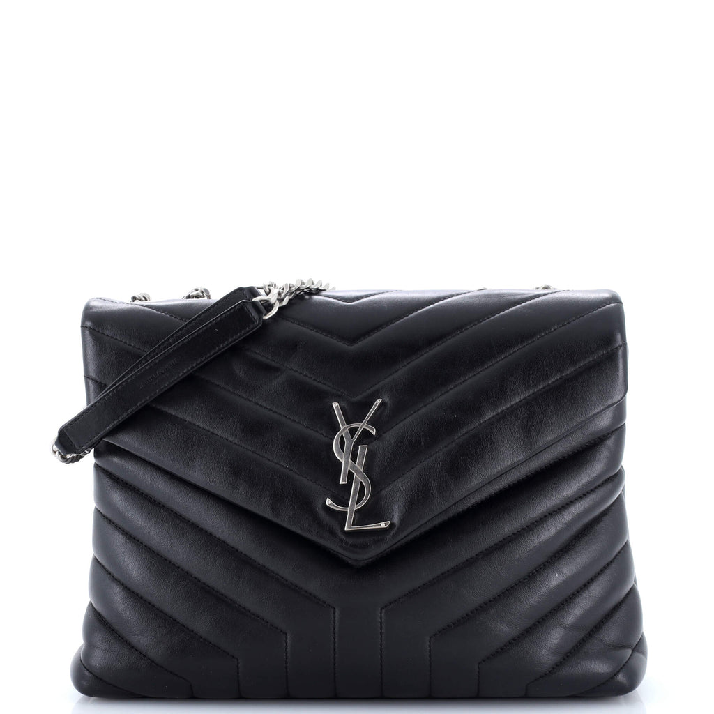 Loulou Shoulder Bag Matelasse Chevron Leather Medium