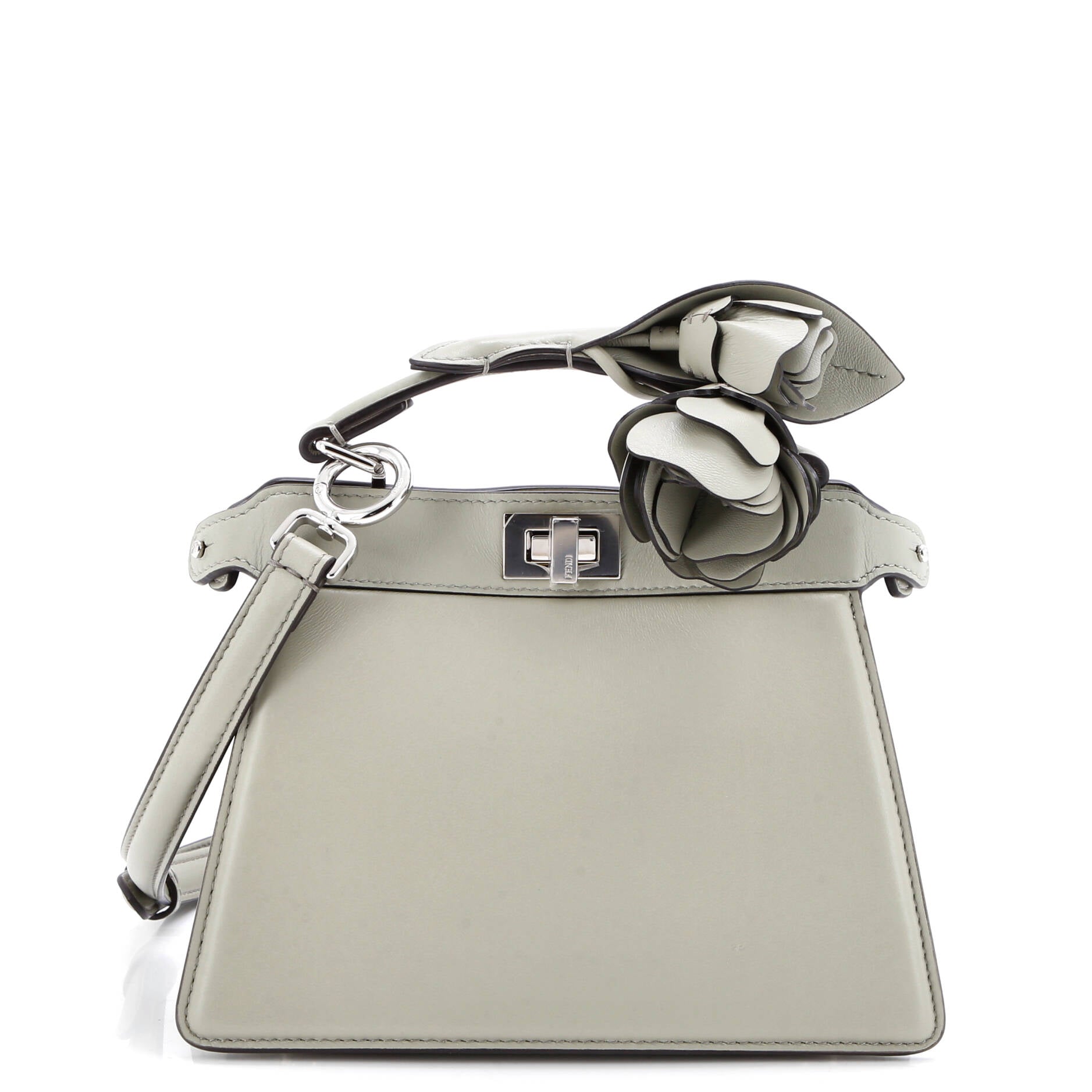 Peekaboo ISeeU Bag Leather with Embellished Handle Petite