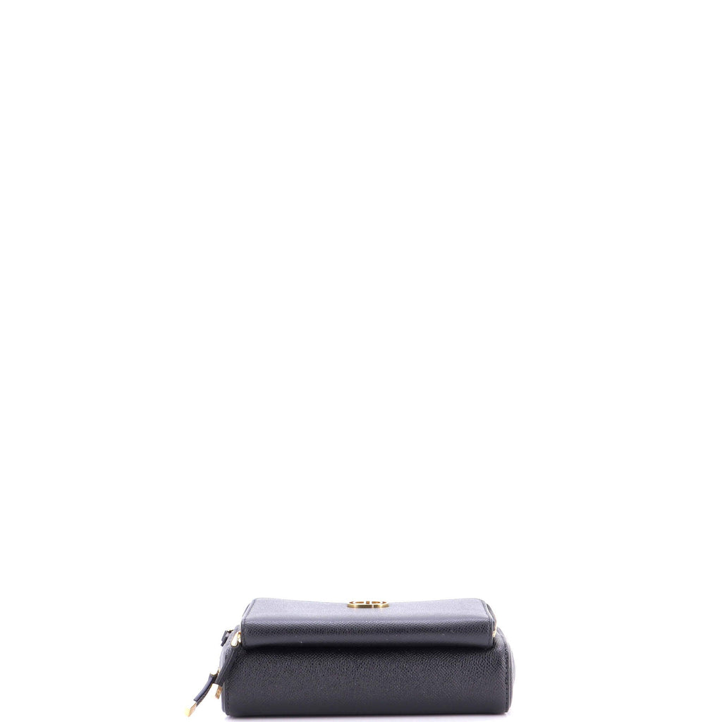 Caro Double Pouch Crossbody Bag Leather
