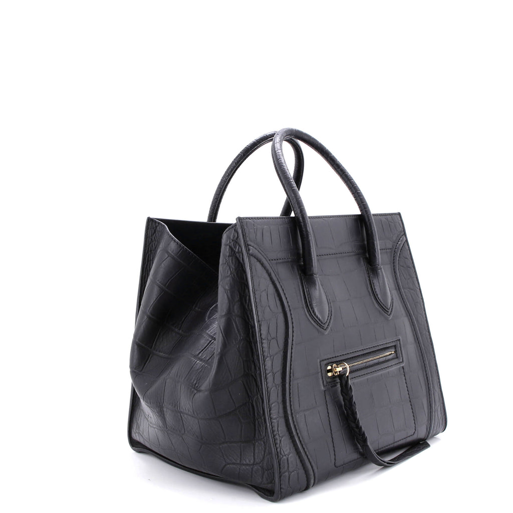 Phantom Bag Crocodile Embossed Leather Medium