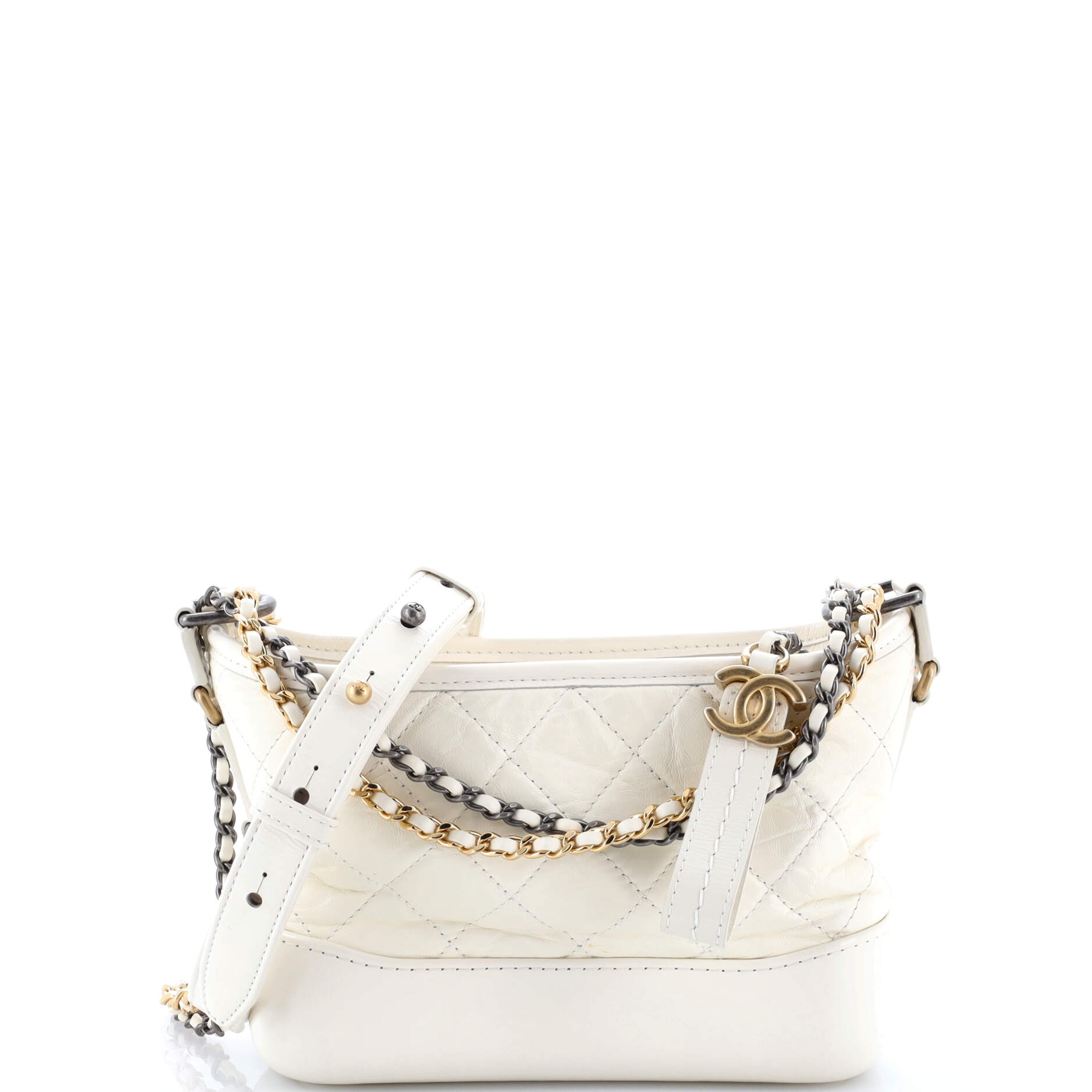 Gabrielle Hobo Quilted Aged Calfskin Small