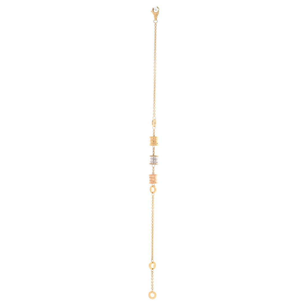 B.Zero1 Three Station Soft Bracelet 18K Tricolor Gold