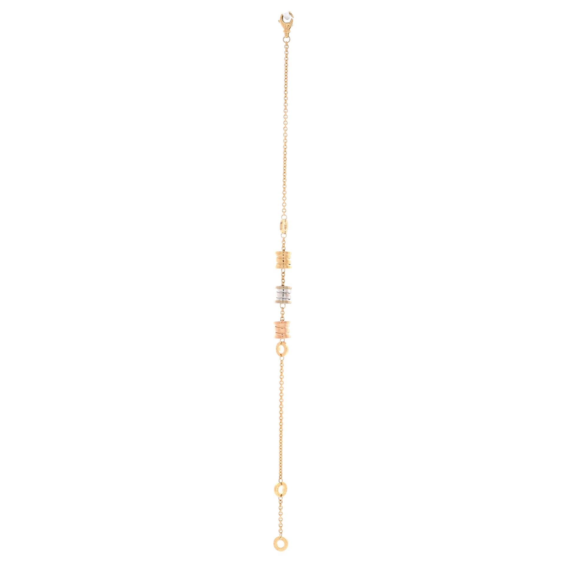 B.Zero1 Three Station Soft Bracelet 18K Tricolor Gold