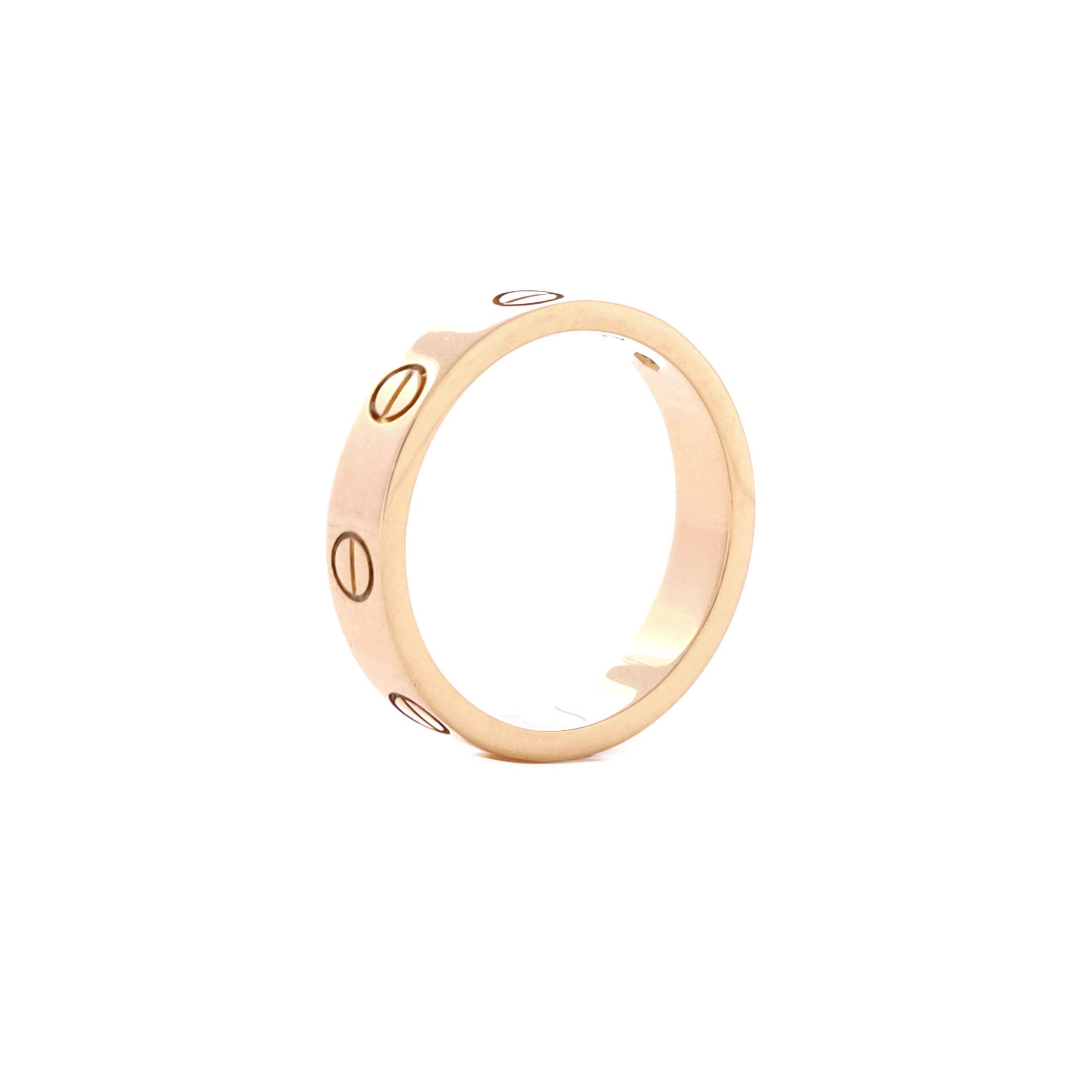 Love Wedding Band 1 Diamond Ring 18K Yellow Gold with Diamond