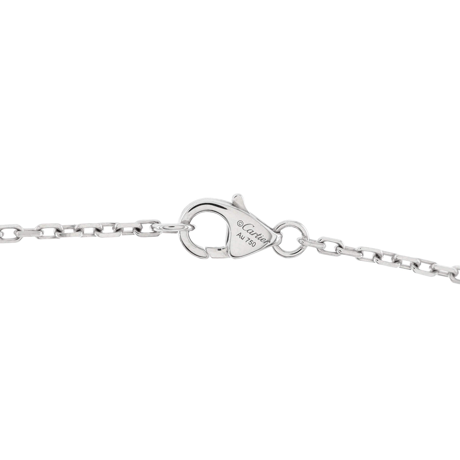 Love Interlocking Pave Necklace 18K White Gold and Diamonds