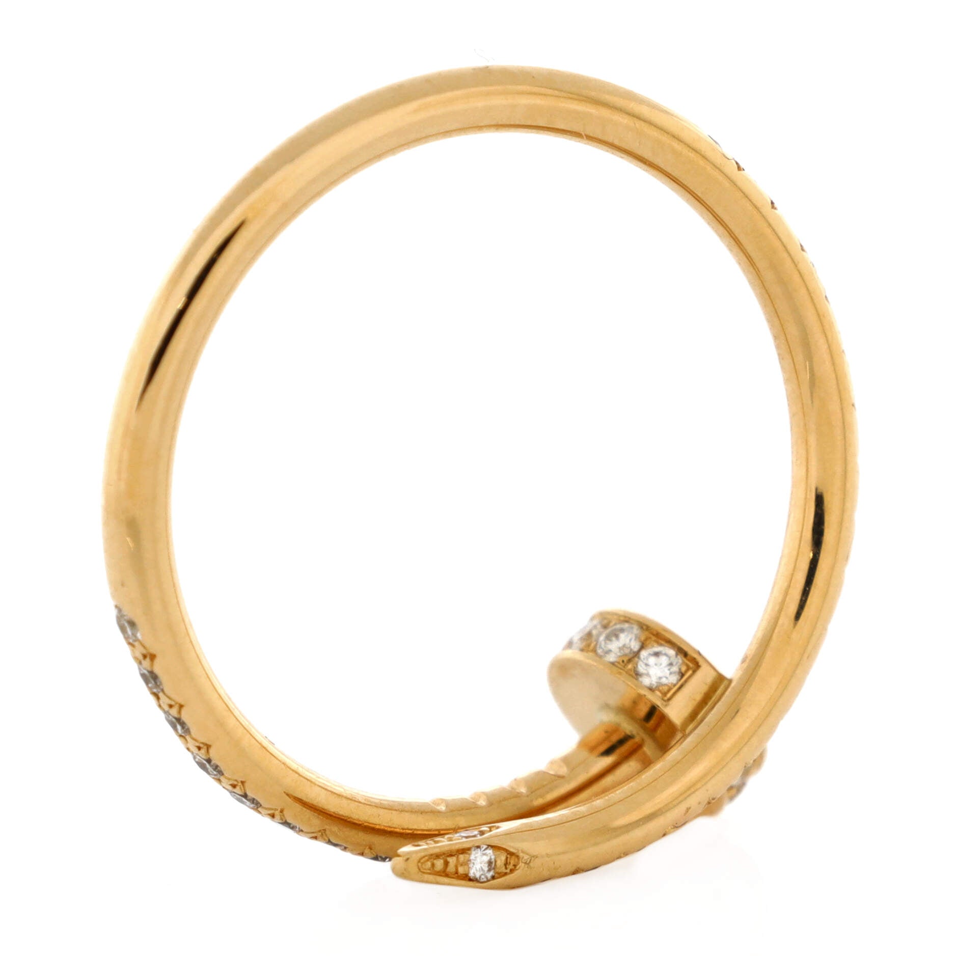 Juste un Clou Paved Ring 18K Yellow Gold with Diamonds Small