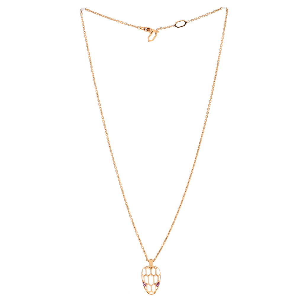 Serpenti Seduttori Pendant Necklace 18K Rose Gold with Amethyst