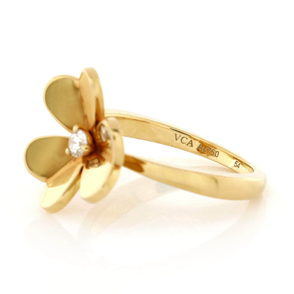 Frivole 1 Flower Ring 18K Yellow Gold with Diamond Small