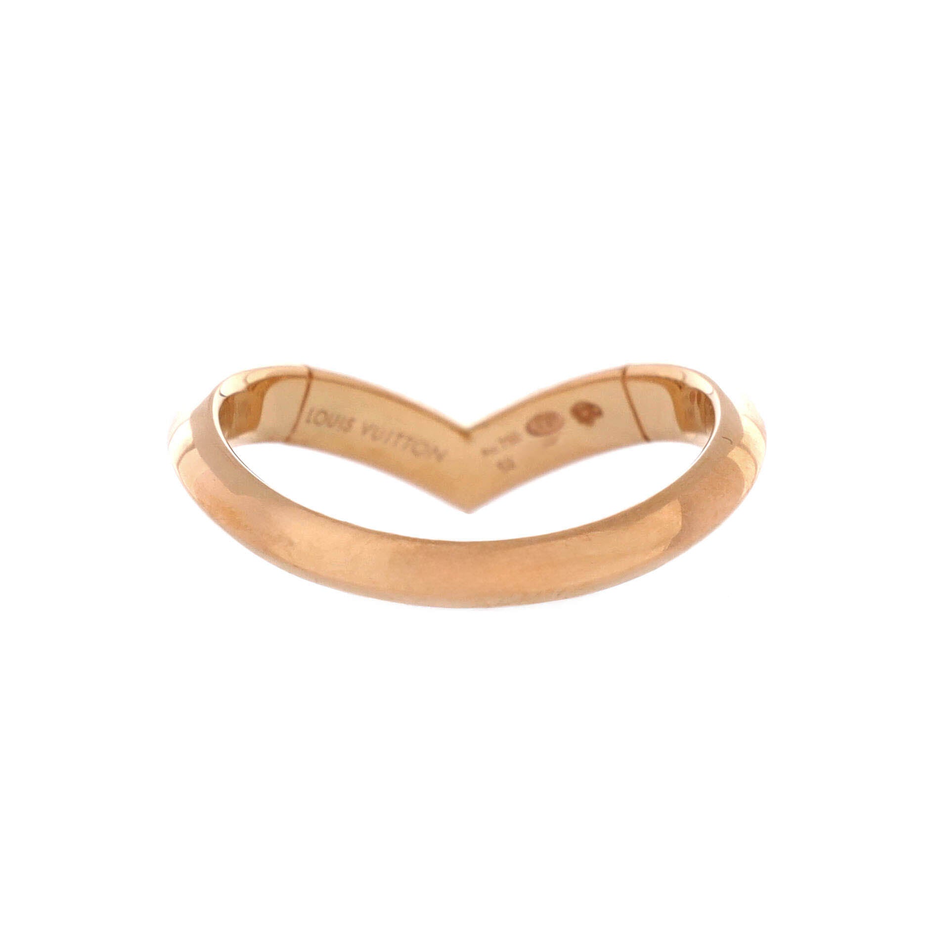 V Ring 18K Rose Gold and Diamonds